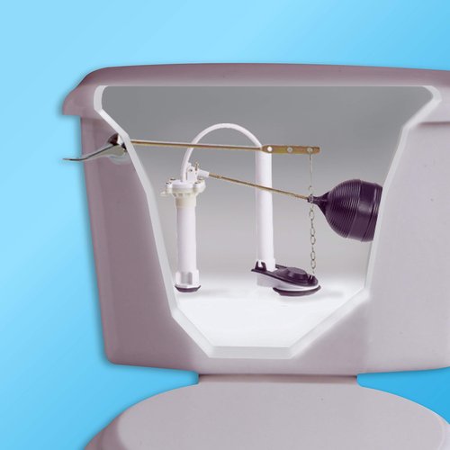 Danco 80816 Complete Toilet Repair Kit Fill Valve, Flapper, Rod, Float Replacement, White