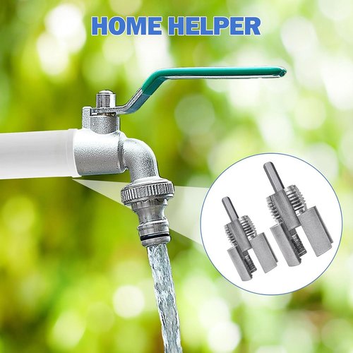 2pcs Integrated Internal & External Pipe Threading Tool,Dual-Function Pipe Thread Cutting Tool,PVC Rethreading Tool for Water Pipes,1/2" 3/4" Pipe Sizes Rethreading Tool for Electric Drill.