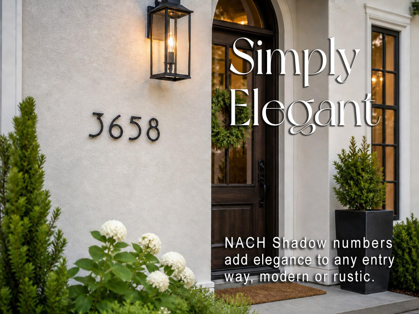 NACH Floating House Numbers, 5 inch Aluminum Black House Numbers for Outside - Number 1, Door Numbers with Mounting Hardware