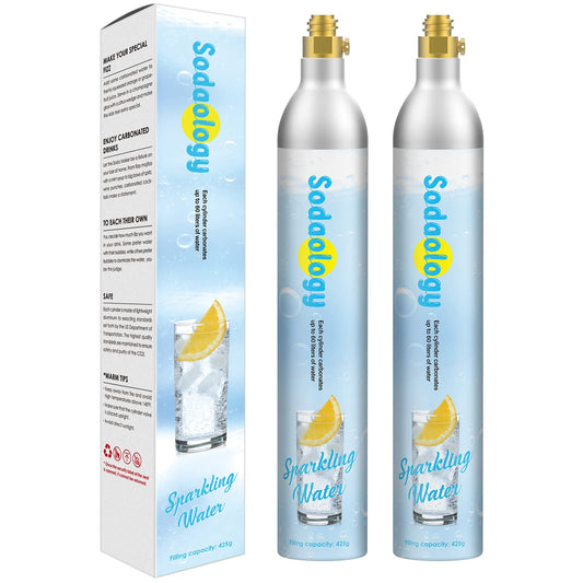 SODAOO LOGY 60L Co2 Carbonator Compatible with Sodastream Appliances [NOT for Art & Terra],14.5oz, Set of 2