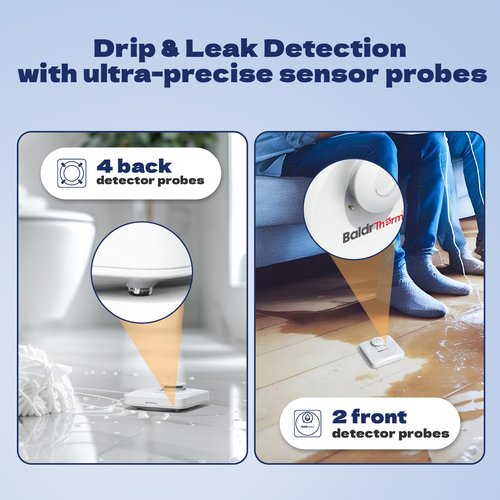 WiFi Water Leak Detector, Hub & Water Leak Sensor 3 Pack, Wireless Siren Alarm & Email & APP Push Notification, Floating Remote Water Leakage Sensors for Basement, Kitchen， Sink, Bathroom, Laundry