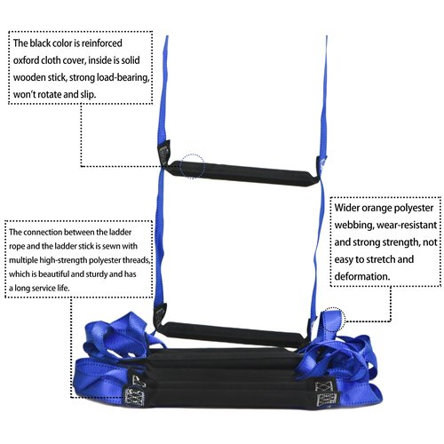 Emergency Fire Escape Ladder 9.8 Feet Portable Safety Rope Ladder Emergency Escape Ladders for 2-3 Story Homes for Windows, Balconies, and Sailboats, Kayaks, Etc