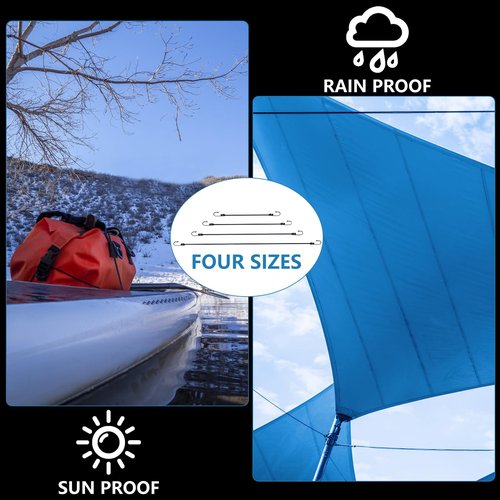 Bungee Cords with Hooks 8 Pack Bungee Cord Includes 12 inches, 18 inches, 24 inches, 36 inches for Bundling Items, Fixing Tarps, Tents, and Carrying Luggage