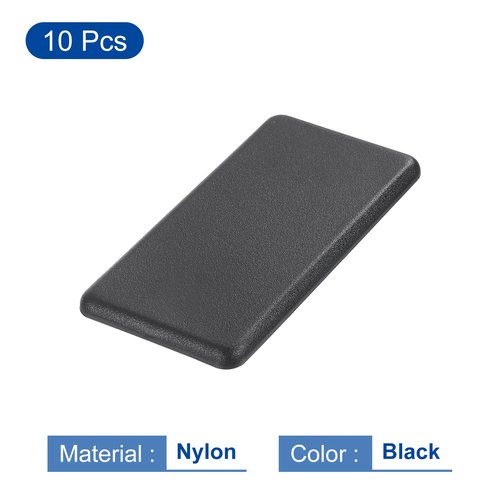 uxcell 10Pcs Extruded End Cap Nylon, 40x80mm T-Slot Aluminum Profile 4080 European Standard End Cap Extrusion Plug for Trolley, Fish Tank Rack, Storage Rack, Black