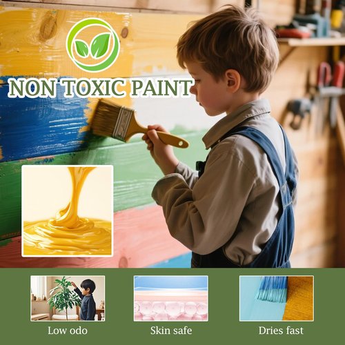 Furniture Paint Wood Paint for Cabinet Door All-In-One Refinishing Chalk Paint Table Dressers Coutertop(Liquorice Black)
