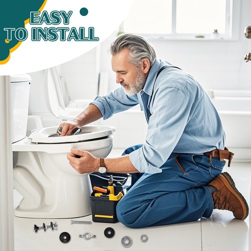 Qicrdvi 2PCS M6 Universal Toilet Tank to Bowl Bolts Kit, Heavy Duty Stainless Steel Toilet Seat Bolts, Easy to Install