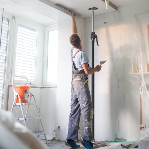 OUTIMATE Third Hand Support Pole Heavy Duty, Cabinet Jacks for Installing Cabinets with 154 LBS Capacity and Expand from 49-1/5 to 114-1/5 in, 4-PC