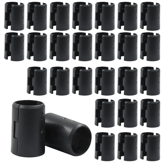 LifCratms 56Pcs (28 Pairs) Wire Shelf Clips, 3/4"(19mm) Post Wire Shelving Shelf Lock Clips, Plastic Black Shelving Sleeves Replacements for Wire Shelving System