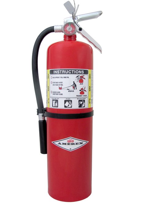 Amerex B456 ABC Dry Chemical Fire Extinguisher with Aluminum Valve, 10 lb