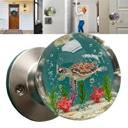 Unique Decorative Door Handle, Ribili/Solymall NatureNest Crystal Knob, Libiyi Naturenest Crystal Knob,NatureNest CrystalKnob, Artistic Unique Knobs for Modern/Classic Bedrooms (D)