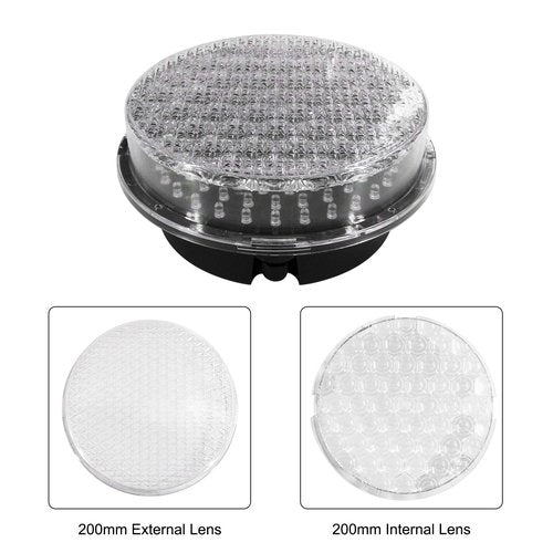 BBMi AC85-265V Red/Green 200mm(8inch) Traffic Light, Stop and Go Light, Led Traffic Signal Light, PC Housing Outdoor Waterproof IP65 Industrial, Cobweb Lens Led Warning Light.