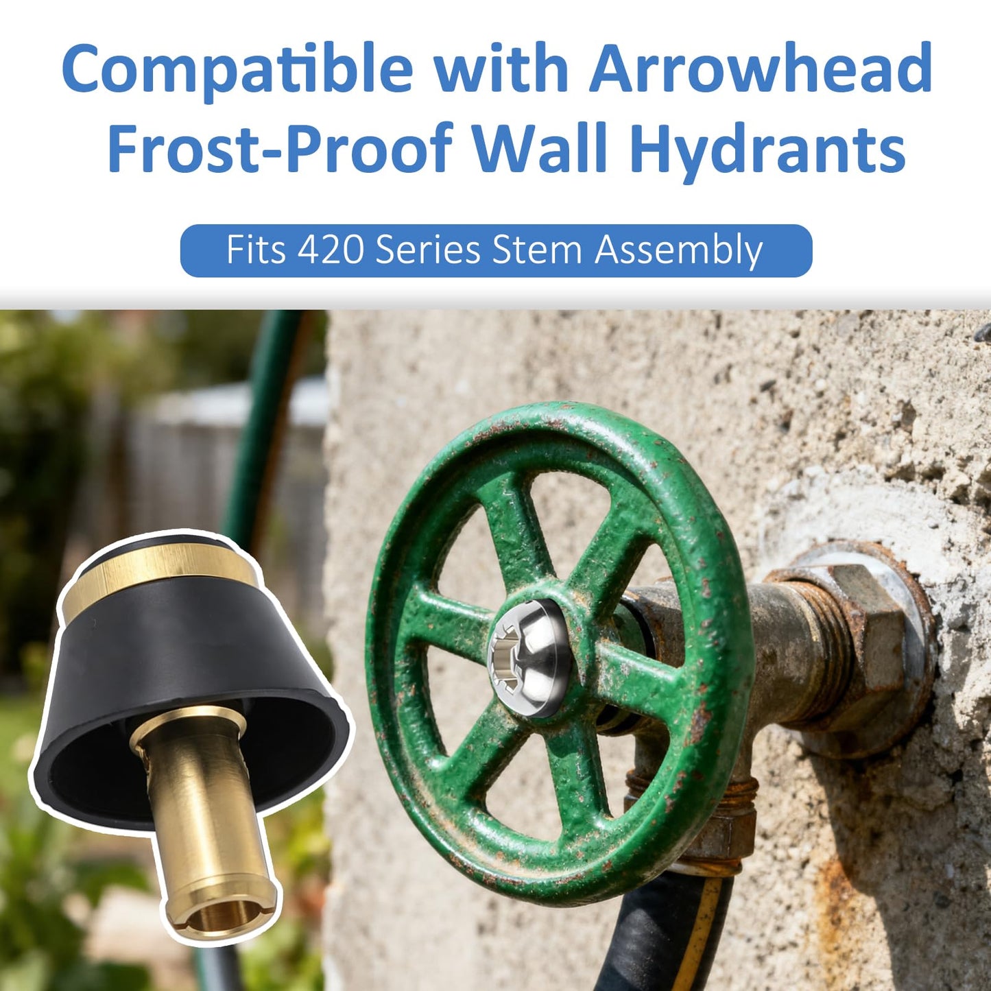 (2 Pack) PK2016 420 Series Springless Check Valve Assembly,For Arrowhead Frost-Proof Wall Hydrants,Stem Assembly Replacement Parts