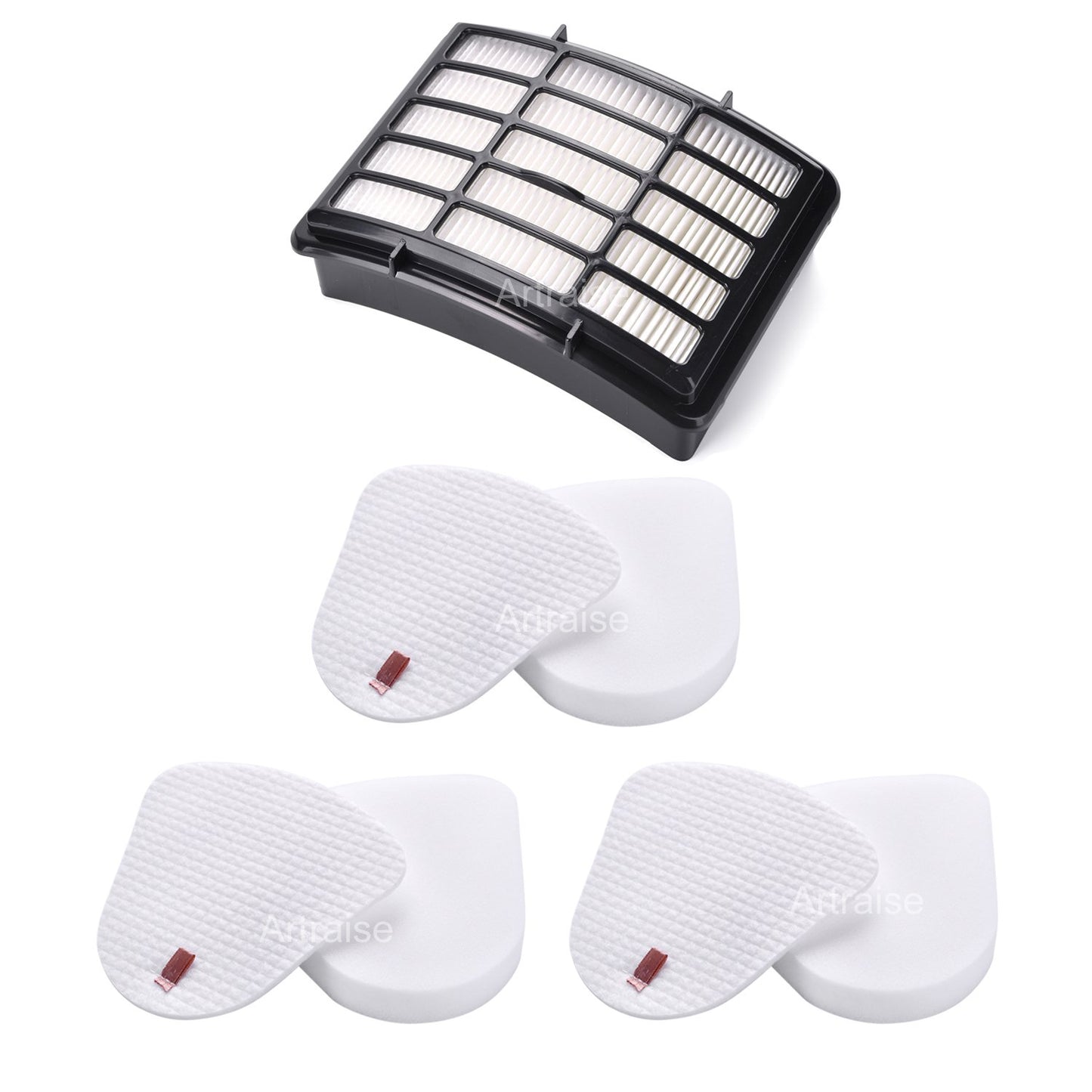 Artraise 1+3 Pack Filters for Shark Vacuum Filter Replacement, fit Navigator Lift Away NV350 NV351 NV352 NV355 NV356E NV360 NV370 UV440 UV490 UV540 CU500 Cleaner, Compare to Parts XFF350 & XHF350