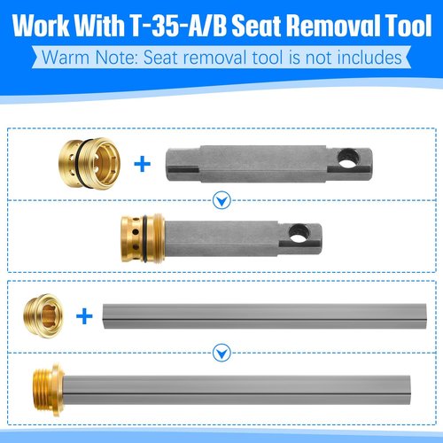 Enhon Valve Rebuild Kit - Compatible with Symmons Temptrol, TA-10 Spindle, TA-4 Hot & Cold Seats, T-11 Washer, Fix Tub/Shower Valve Leak, Solid Brass