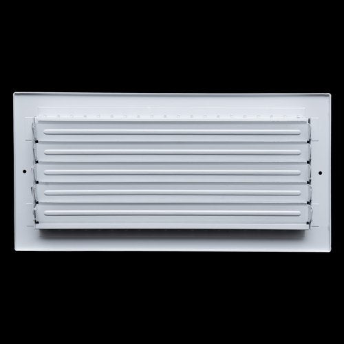 Fits 14x6 Duct Opening Steel Adjustable Air Supply Grille by Handua | Register Vent Cover Grill for Sidewall and Ceiling | White | Outer Dimensions: 15.75" X 7.75"