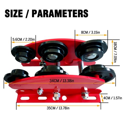 Manual Trolley for I-Beam 2200lbs with Heavy Duty 6 Wheel,Push Geared Overhead for PA200 to PA1000 Electric Hoist,2.68in - 4.33in Adjustable Flange for Lifting,1Ton Loading Capacity