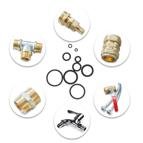 Boatsea 225pcs Rubber O Ring Assortment Kits 18 Sizes Sealing Gasket Washer Made of Nitrile Rubber NBR for Automotive Repair, Plumbing and Faucet, Air or Gas Connections, Resist Oil and Heat O-Rings