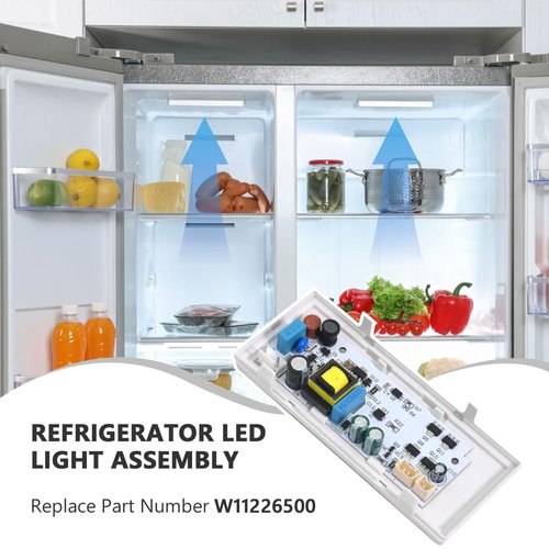 GYOFFULL W11226500 W10724473 Refrigerator LED Control Board Light Module Replacement Compatible With Whirlpool, Jenn-Air, KitchenAid