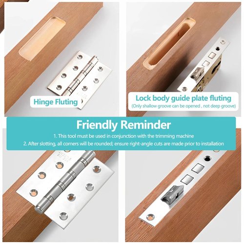 Aluminum Alloy Door Hinge Jig, Door Hinge Adjustment Tool for Template Jig and Concealed Hinge Jig, Door Lock Installation Kit, Lightweight Woodworking Hole Opener Slotting Locator