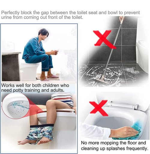 Transparent Toilet Seat Pee Guard - Urine Deflector Splash Guard for Round Toilets Easy Install Prevent Spills Home Hotel Kid Adult