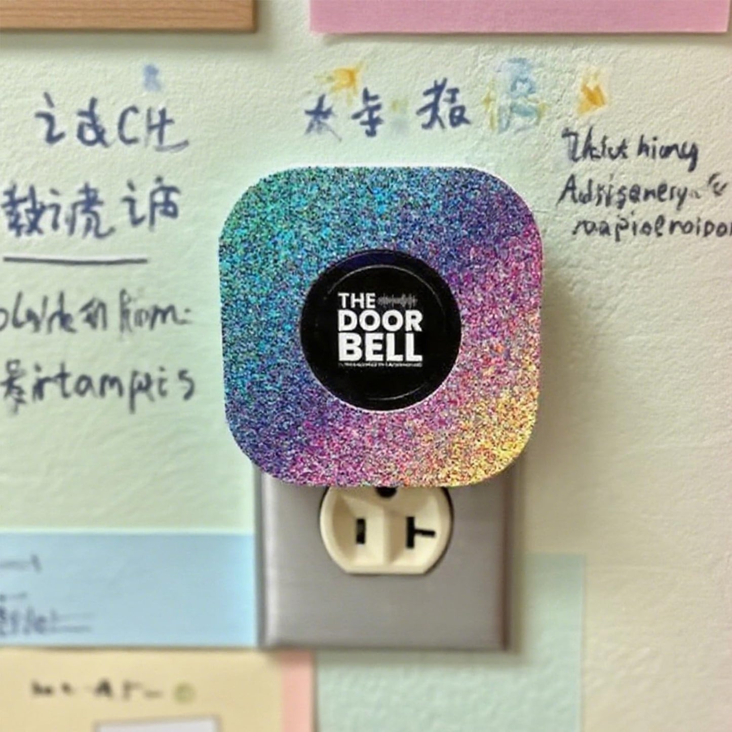 The Doorbell - Sparkly Rainbow Teacher's Remote, Wireless Classroom Doorbell with 38 Ringtones & Adjustable Volume, Wireless Doorbell for Classroom, Teacher Doorbell - Classroom Management Tool