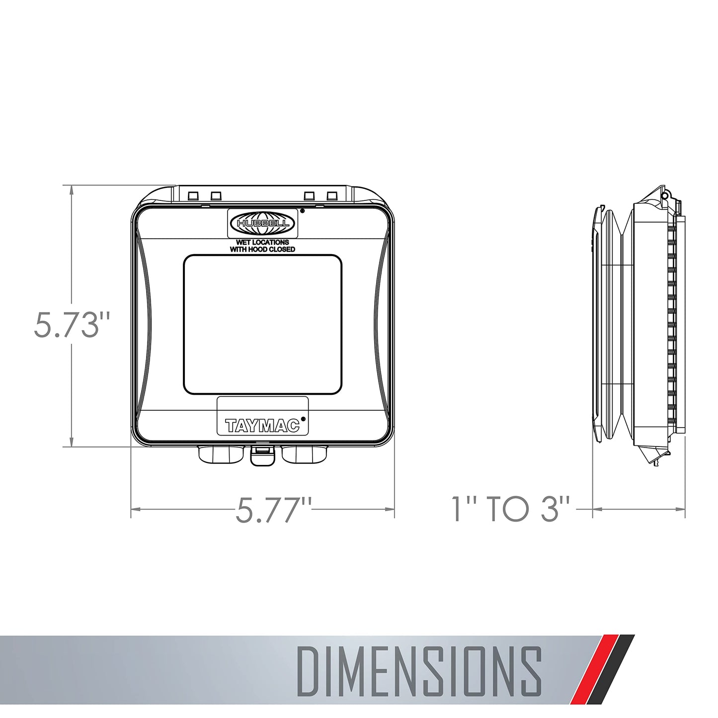 TayMac ML2500G Two-Gang Weatherproof Expandable Extra Duty In-Use Cover Gray Finish