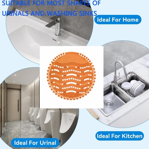 Urinal Screens Deodorizer, Anti-Splash Urinal Screens Cakes for Toilets in Bathroom Office Stadiums Schools Hotels（30Packs Orange）