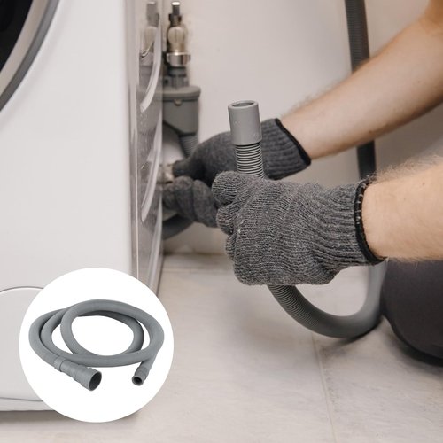 Washing Machine Drain Hose Extension Kit - Universal for Dishwasher, Washer, Dehumidifier - Flexible With 2 Clamps, 1U Holder (6.56 FT)