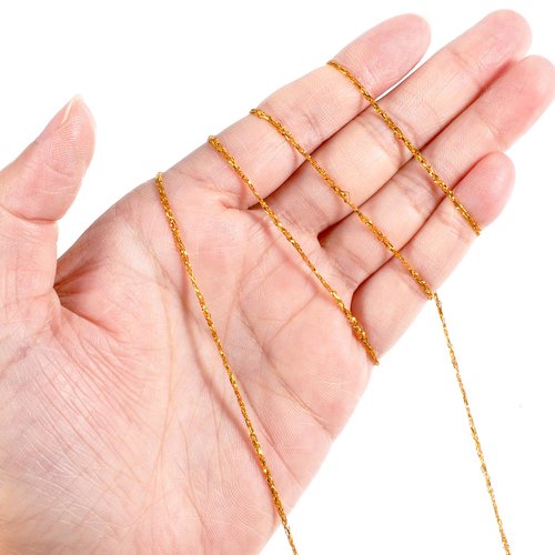 HJZHII 2 Pcs Gold String, 1 mm Diameter 328 Feet 3937 in Glitter Twine Gold Yarn Thread Twine for Baker Gift Wrapping Christmas Ornaments Holiday Decorations DIY Crafts