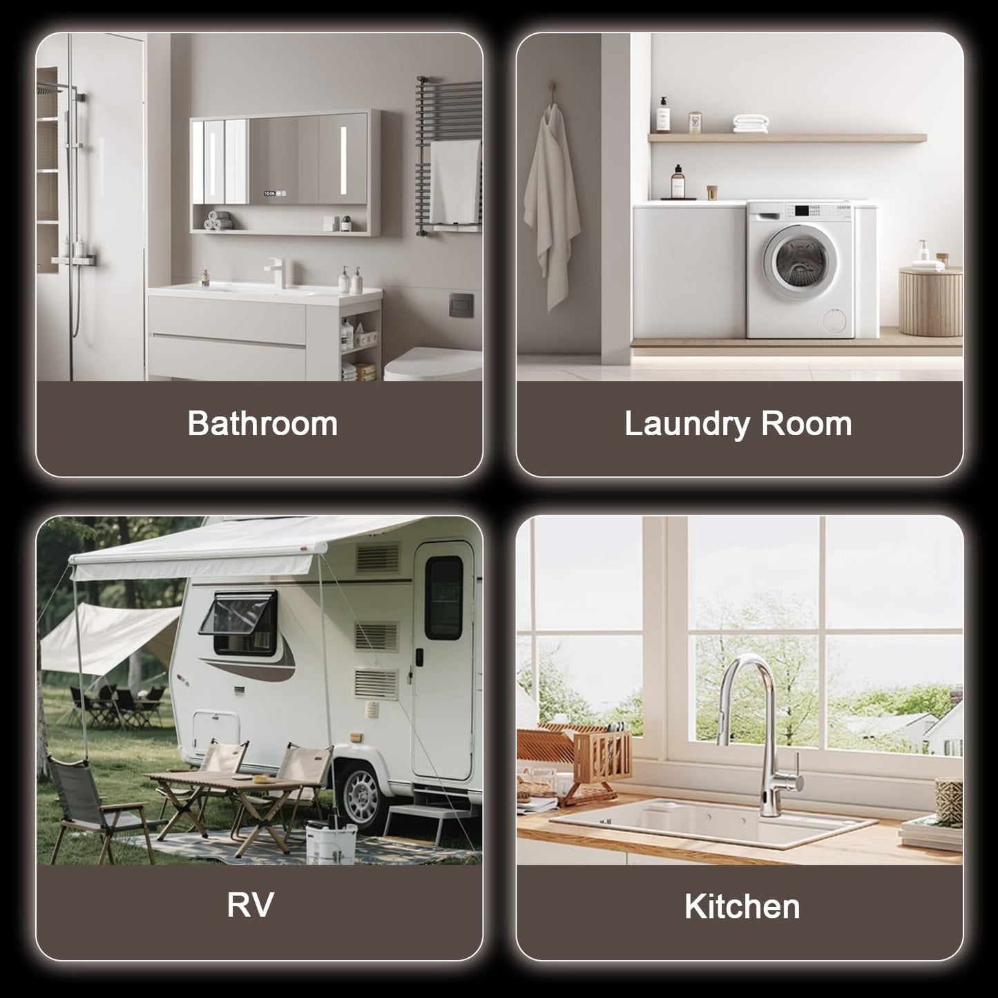 2.5 Gallon Electric Mini-Tank Water Heater, 1440W 120V Under Sink Instant Hot Water Heater, Point-of-Use for Kitchen Bathroom RV, LED Display, Easy Floor Mount