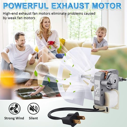 S97012038 Bathroom Vent Exhaust Fan Motor Replacement Electric Motors Kit Fit for Broan 659 662 663 668 678 688 50CFM 97012038 Exhaust Fan Motor 120V 3000RPM 60HZ 0.29A