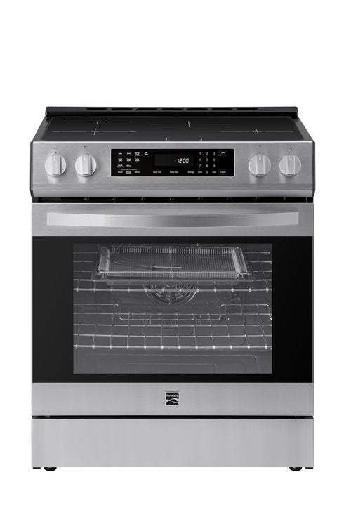 Kenmore 22-96853 5.6 cu. ft. Front-Control 4 Induction Element Electric Range Stove with Dual Ring Elements, Self-Clean Oven, Precision Set Controls