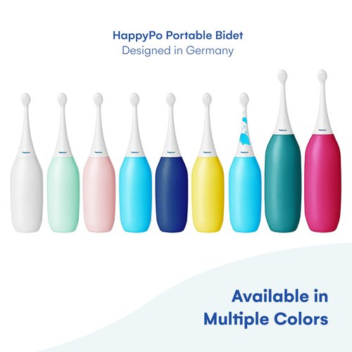 HAPPYPO Butt Shower - Portable Bidet with Travel Bag - Easy-Bidet 2.0 Replaces Wet Wipes and Shower Toilet - Rose