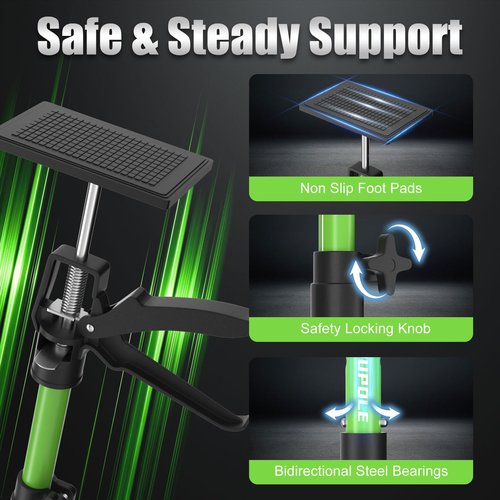 KILOUPOLE Cabinet Jack Support Pole, 13.8-23.6 Inches Steel Telescopic Quick Support Rod, Third Hand Tool Support System, Drywall Jack, Cargo Bars, 132 LB Capacity, 2-Pack
