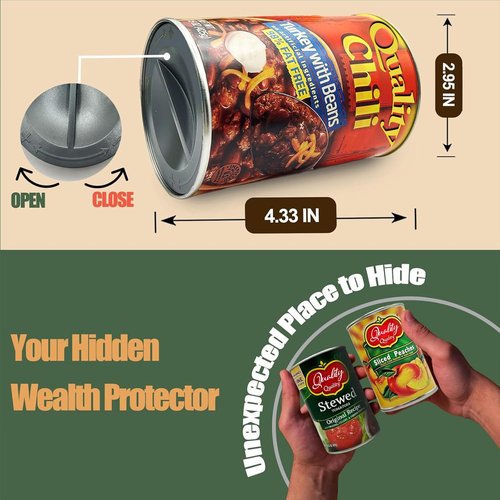 Fake Soup Can Diversion Safe - Keep Your Valuables Safe - like Jewelry, Cash, Money, Coins, Car Keys - Storage Home Security - Turkey