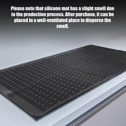 Silicone Electric Stove Cover Pad, Classic Black Non-Slip Cooktop Protector Mat Heat Resistant Silicone Stove Top Protector Large Stove Cover for Kitchen Dish RV Countertop Induction Counter