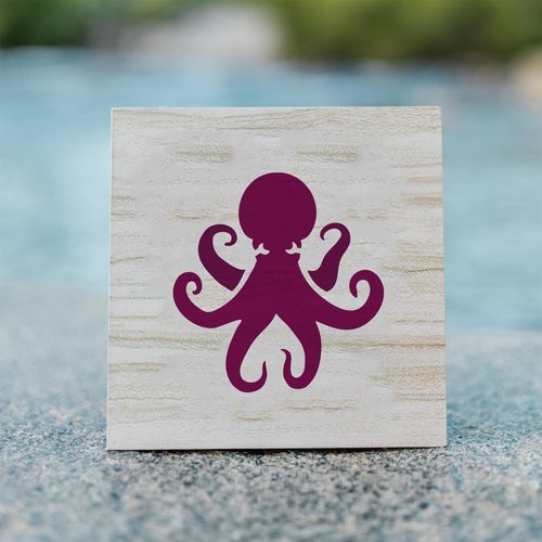 FINGERINSPIRE Octopuses Stencil with 1Pc Plastic Paint Brush 8.3x11.7inch Reusable Octopus Pattern Animal Theme Template for Painting on Wall Wood Fabric Canvas Furniture DIY Home Decoration