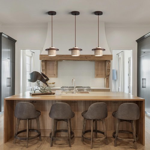 ADCTHOME Nordic Natural Stone Pendant Light Wabi-Sabi Yellow Cave Stone Chandelier, Dimmable Modern Wood Hanging Lamp Fixture for Kitchen Island,Dining Room,Bedside,Restaurant,Cafe,Bedroom(1-Pack)