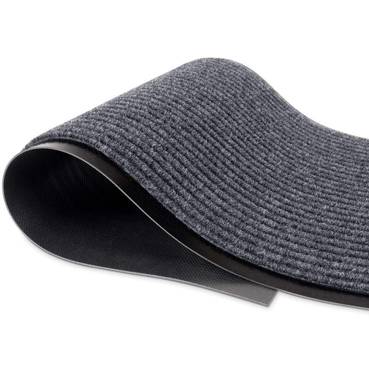 MaxMat® Extra Large Commercial Floor Mat, 3 x 5 Feet Rubber Border Heavy Duty Door Mat, Waterproof, Low-Profile, Easy to Clean, Rubber Entry Mat (Charcoal Grey)
