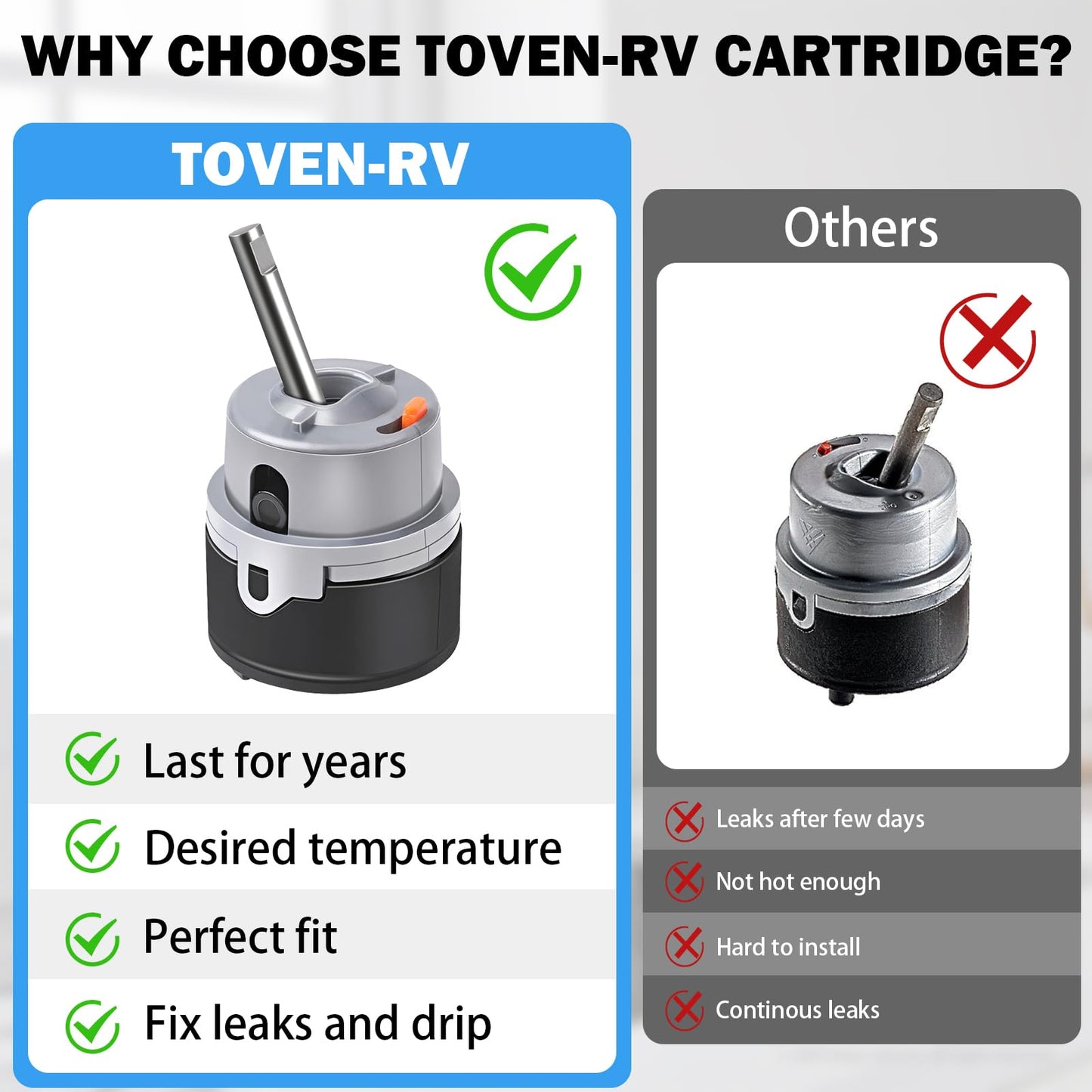 RP50587 Delta Cartridge Valve Replacement for DST Single Handle Kitchen and Lavatory Faucets Repair Parts Universal Delta Faucet Diamond Seal Technology Single Handle Valve Cartridge with Allen Wrench