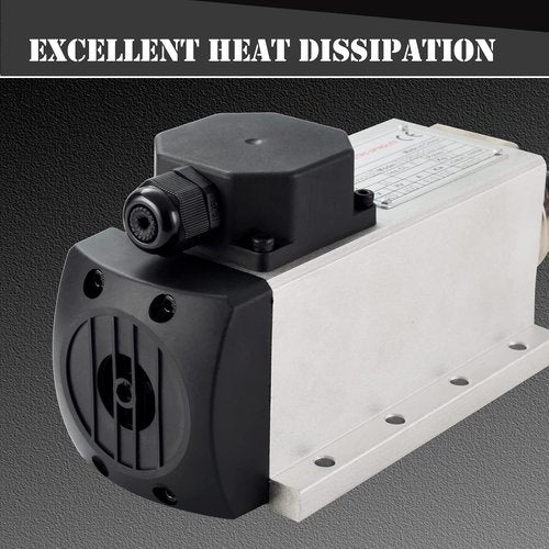 CNC Spindle Kits, 220V 2.2KW 2200W Air Cooled Spindle Motor Square CNC Spindle CNC Motor Spindle Motor + 2.2KW VFD + 13pcs ER20 Collets + Aviation Wire +Power Wire + Drill Bits