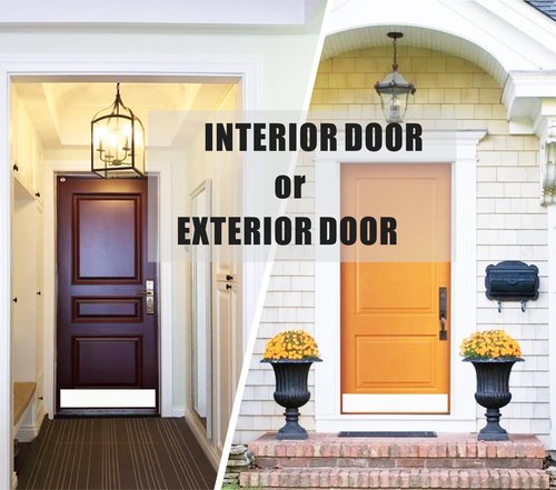 BAJIAOREN 2 Pack Silicone Rubber Door Kick Plate 8x28 Inches Self Adhesive White Cut-to-Fit KickPlates for 24-28 30 Inch Wide Doors Peel and Stick On 8''x28''