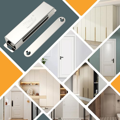Cabinet Door Magnets Heavy Duty 90lb Jiayi 4 Pack Magnetic Cabinet Catch Stainless Steel Door Magnetic Latches Heavy Duty Magnetic Cabinet Latch for Kitchen Cupboard Closure