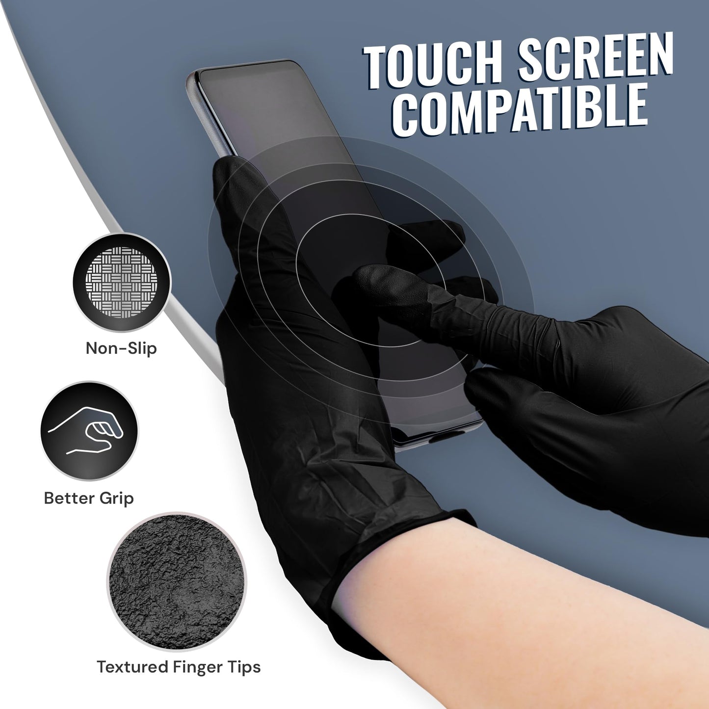Reli. Black Nitrile Gloves, Medium | Disposable Gloves (1000 Pack, Bulk) | Powder Free, Latex Free, Food Safe | Single-Use | Premium Nitrile Rubber Material for Automotive Work, Cleaning, Cooking