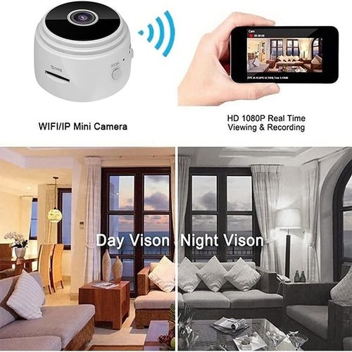 ENSIMDI Secret Scope Camera, Secret Scope Security Camera, Mini Wire-Free Monitor with Night Vision Function, WiFi Camear Outdoor Wireless 1080p HD (3pcs Black)