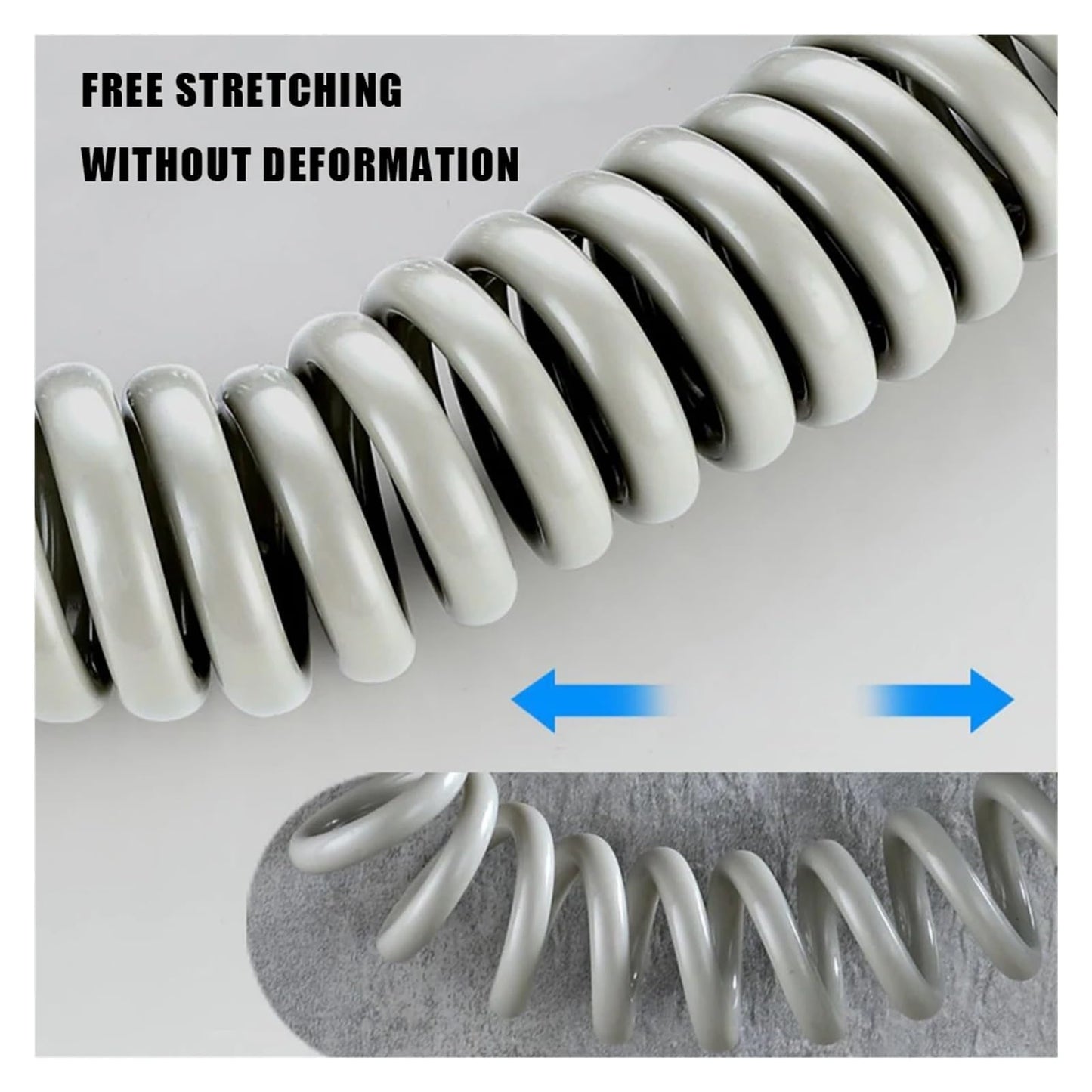 2/3/5M Flexible Spring Shower Head Hose Tube Plastic Water Toilet Bidet Sprayer Telephone Line Soft Hoses Bathroom Accessories(1PCS 5M)