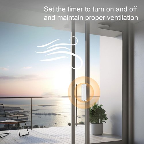 Electric Window Pusher, 50N Thrust Smart Window Opener with 55RPM Speed 5100mAh Solar Rechargeable Zigbee Window Actuator with Tuya App Timing Control