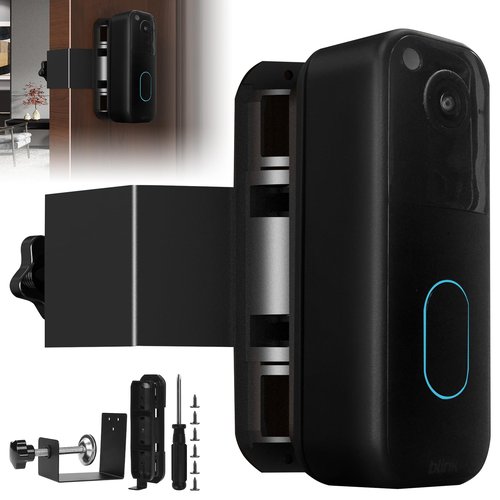 Adjustable Blink Doorbell Camera Mount (45 to 135 Degrees),No Drill Doorbell Mounting Bracket for New Blink Video Doorbell 2025 (2nd Gen),Anti Theft Doorbell Mount for Apartment Security