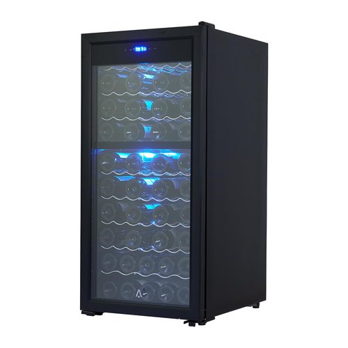 Vossfamul 66 Bottle Freestanding Wine Fridge, Dual Zone Compressor Wine Cooler with 41℉-64℉ Digital Temperature Control, Double Tempered Glass Door, 5.86 Cu.Ft, capacity for Soda Beer Wine
