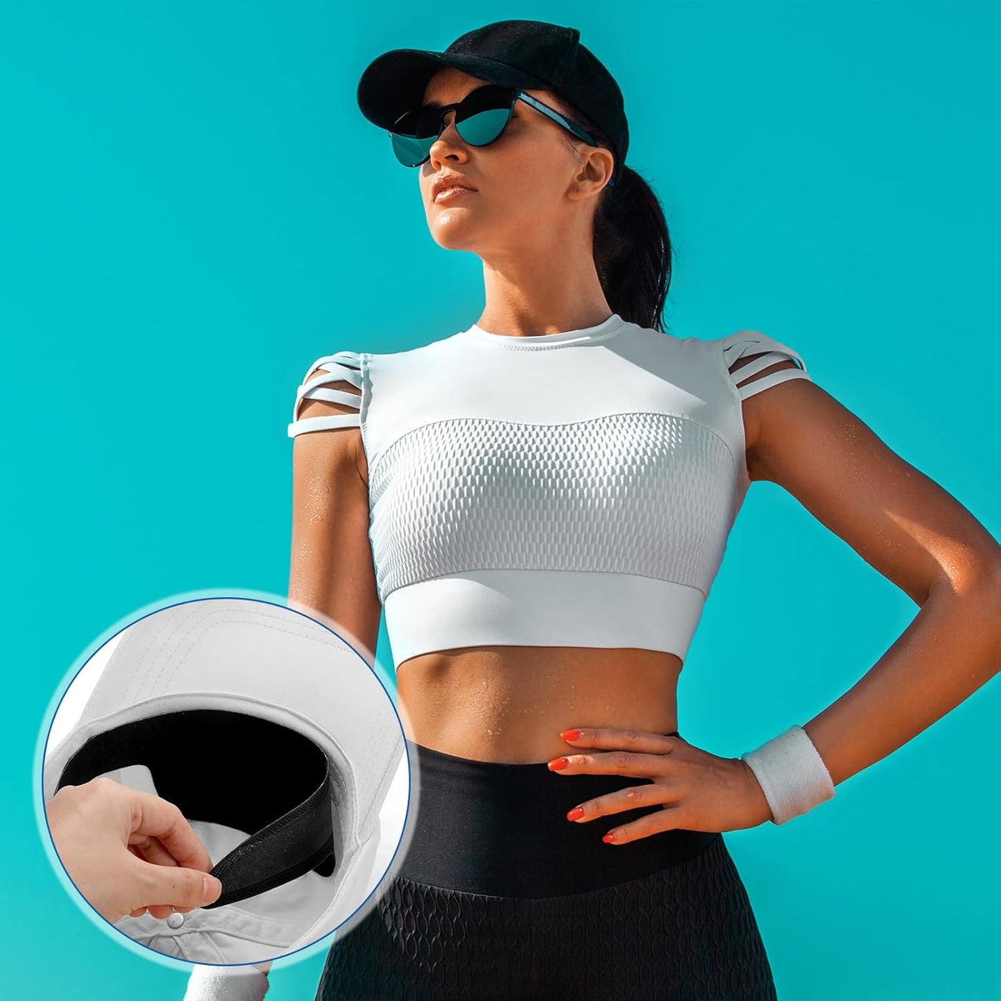 Janmercy 100 Pcs Hat Sweat Liner Shields Absorbing Pad Prevents Stains Protector Bands for Baseball Golf Cap Men Women